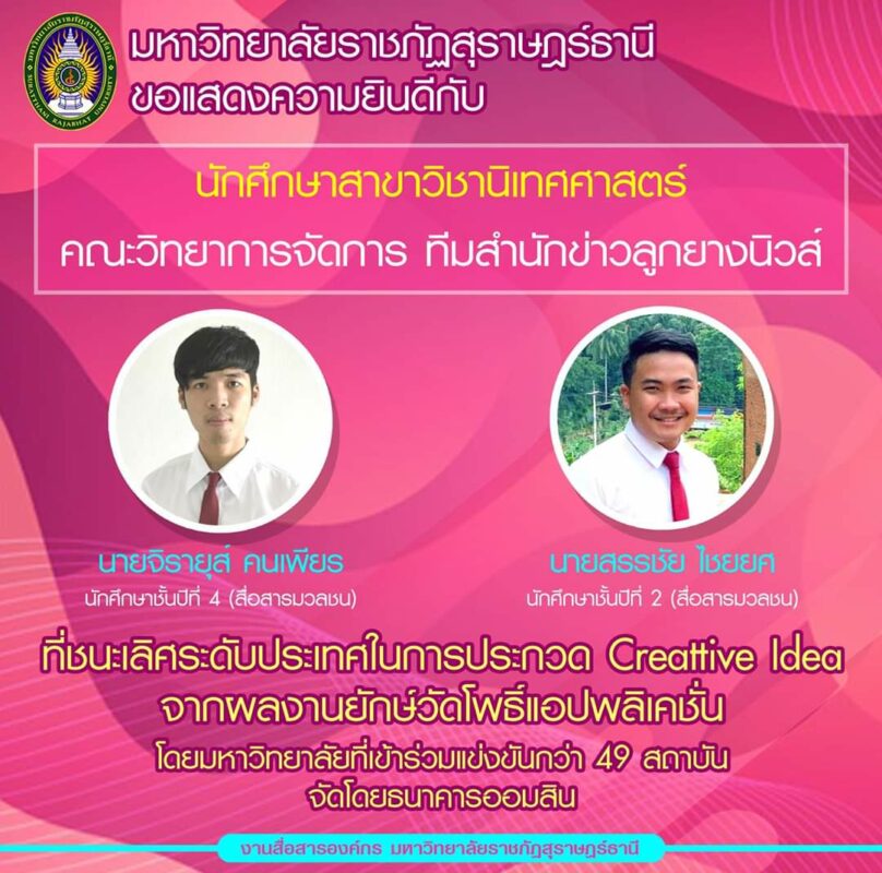 คณะวิทยาการจัดการ มหาวิทยาลัยราชภัฏสุราษฎร์ธานี
